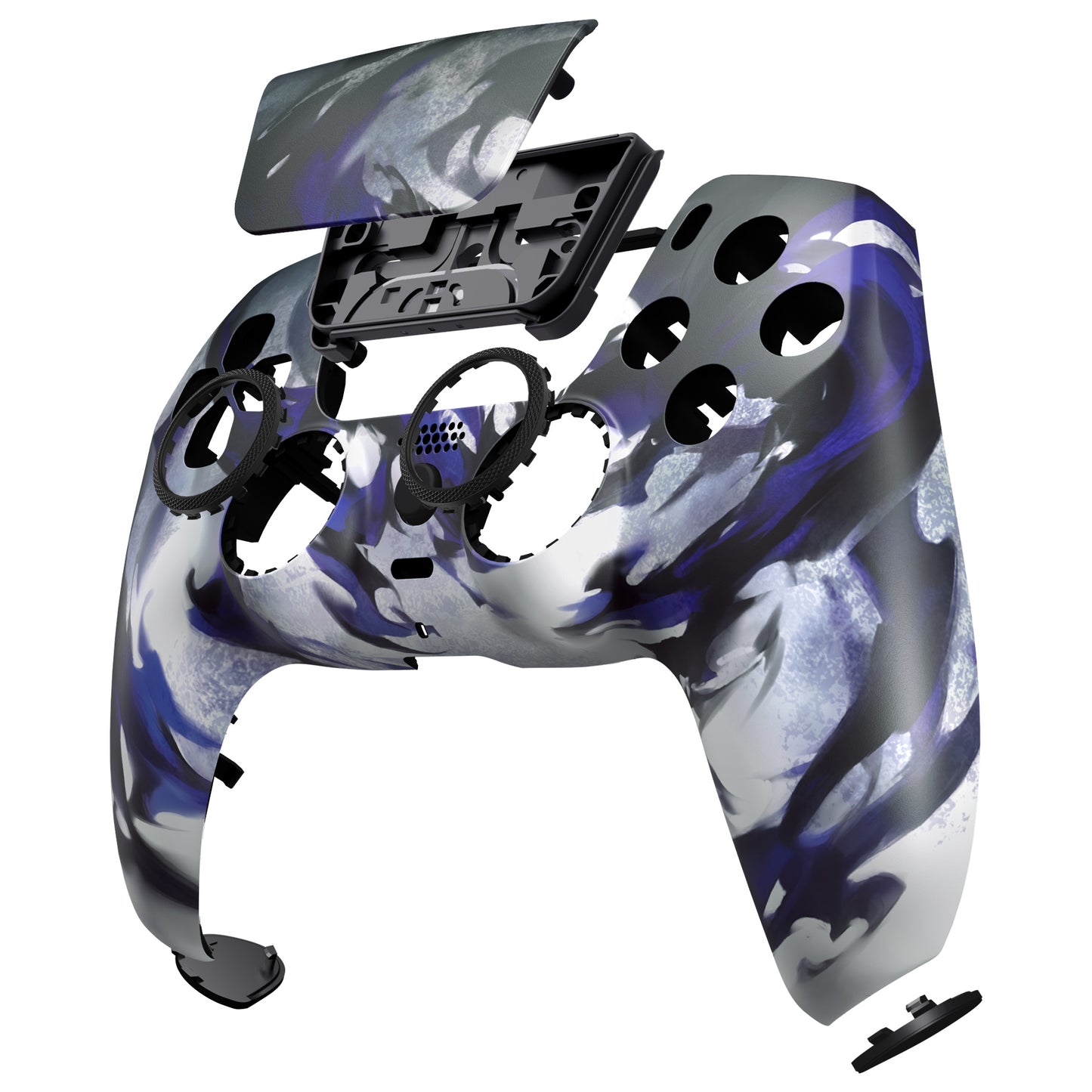 eXtremeRate PS5コントローラーBDM-010/020/030/040/050/060対応LUNA再設計交換対応用フロントシェル＆タッチパッド【シャドウマジック】