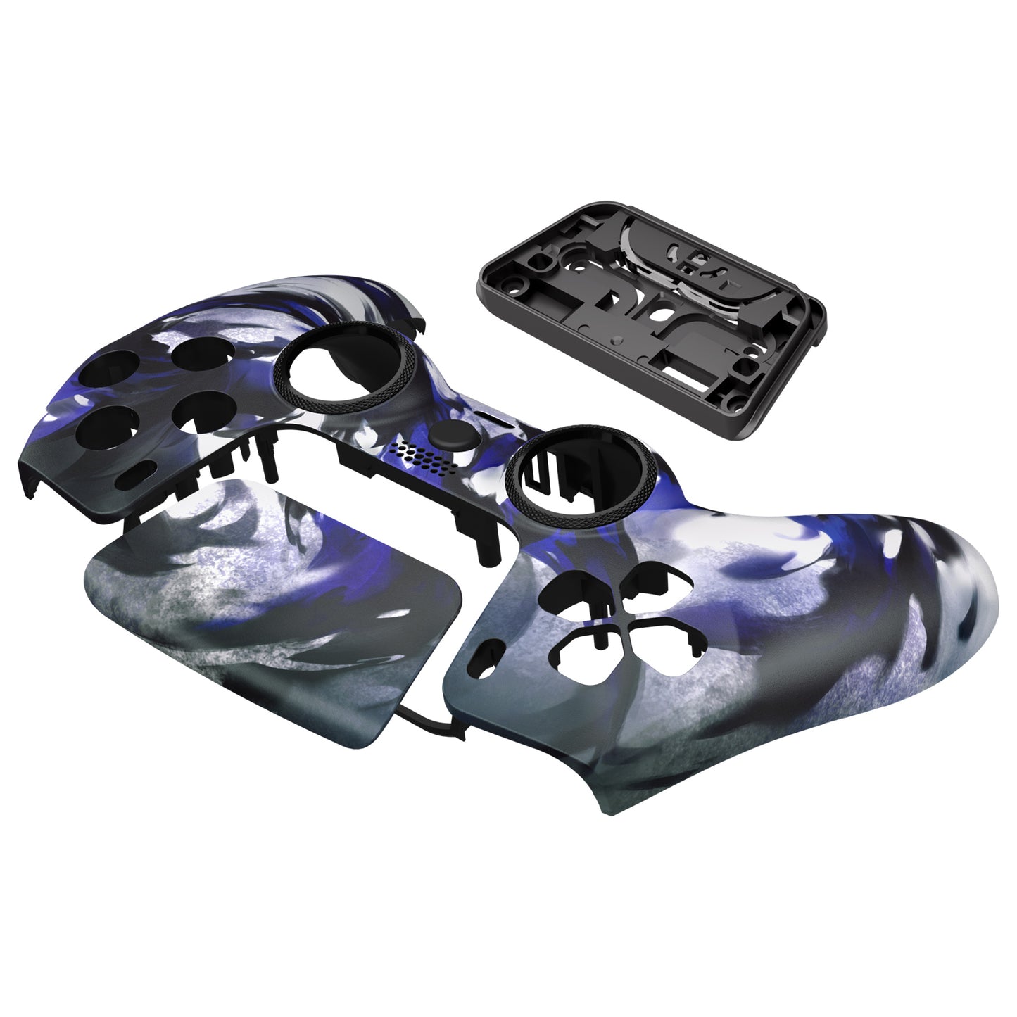 eXtremeRate PS5コントローラーBDM-010/020/030/040/050/060対応LUNA再設計交換対応用フロントシェル＆タッチパッド【シャドウマジック】