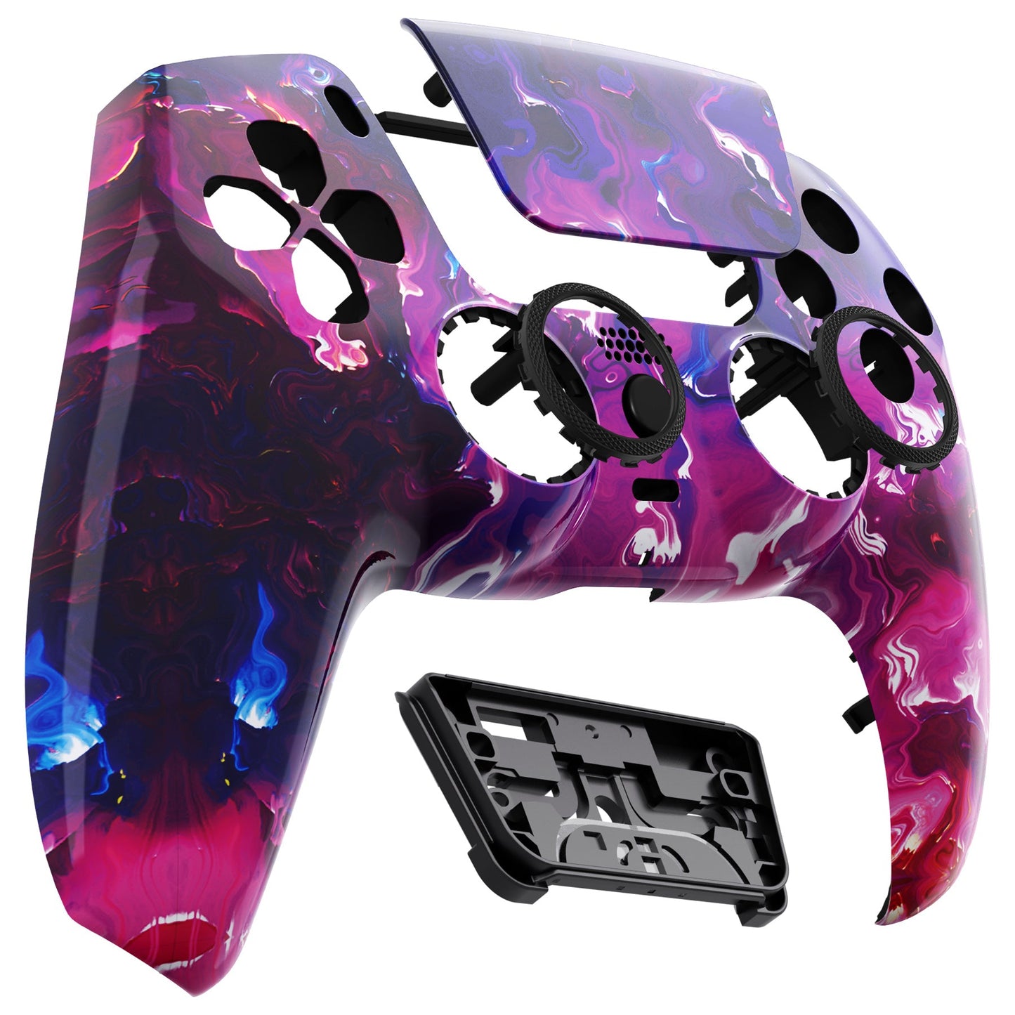 eXtremeRate LUNA Redesigned Replacement Front Shell with Touchpad Compatible with PS5 Controller BDM-010/020/030/040 - Surreal Lava eXtremeRate