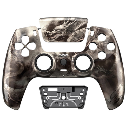 eXtremeRate PS5コントローラーBDM-010/020/030/040/050/060対応LUNA再設計交換対応用フロントシェル＆タッチパッド【墨龍】