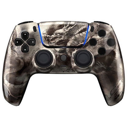 eXtremeRate PS5コントローラーBDM-010/020/030/040/050/060対応LUNA再設計交換対応用フロントシェル＆タッチパッド【墨龍】