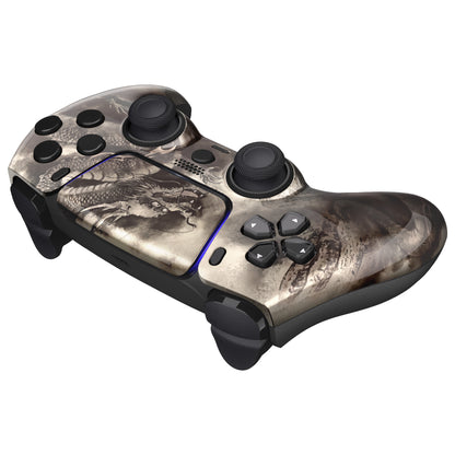 eXtremeRate PS5コントローラーBDM-010/020/030/040/050/060対応LUNA再設計交換対応用フロントシェル＆タッチパッド【墨龍】