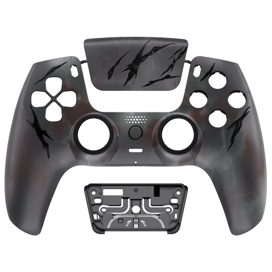 eXtremeRate PS5コントローラーBDM-010/020/030/040/050対応LUNA再設計交換対応用フロントシェル＆タッチパッド【血の霧】