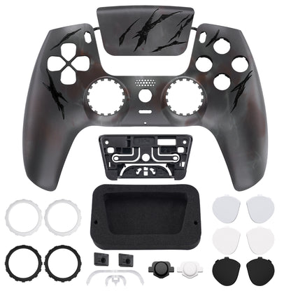 eXtremeRate PS5コントローラーBDM-010/020/030/040/050対応LUNA再設計交換対応用フロントシェル＆タッチパッド【血の霧】