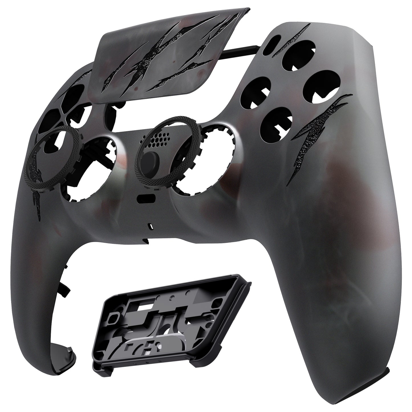 eXtremeRate PS5コントローラーBDM-010/020/030/040/050対応LUNA再設計交換対応用フロントシェル＆タッチパッド【血の霧】