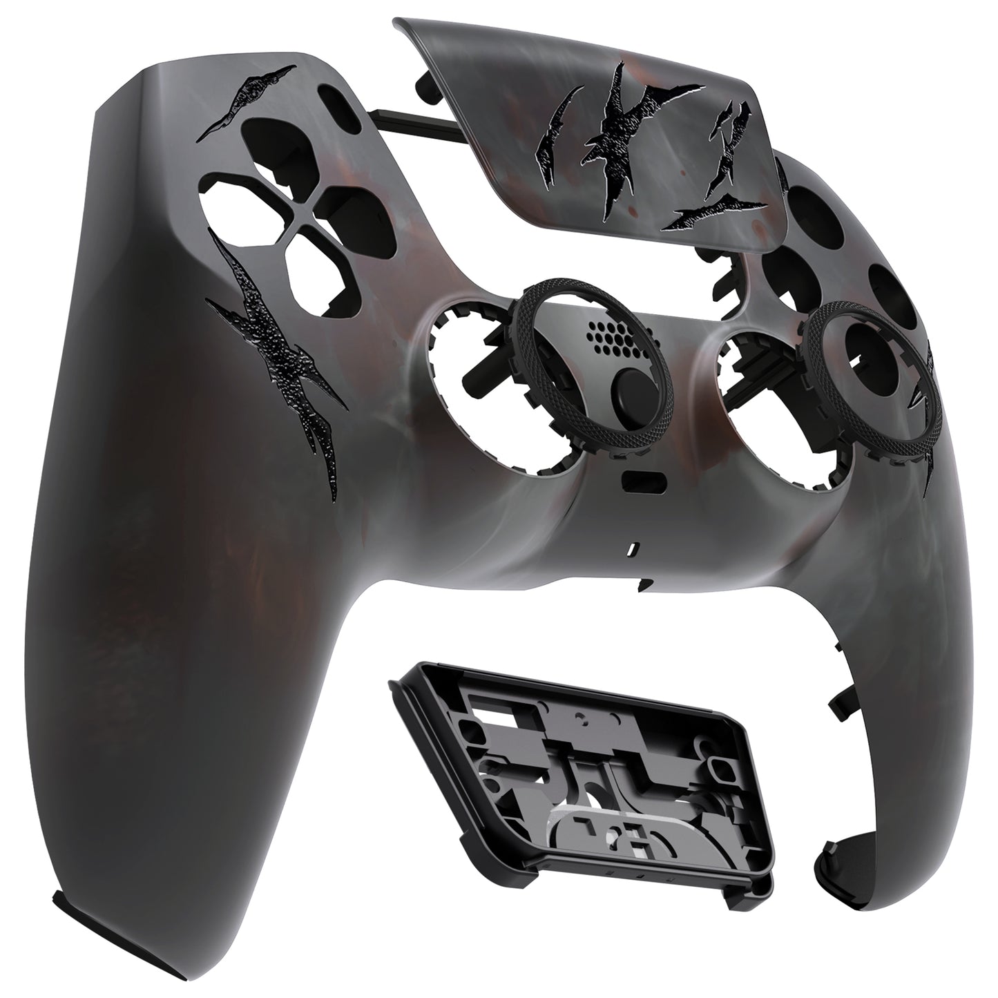eXtremeRate PS5コントローラーBDM-010/020/030/040/050対応LUNA再設計交換対応用フロントシェル＆タッチパッド【血の霧】