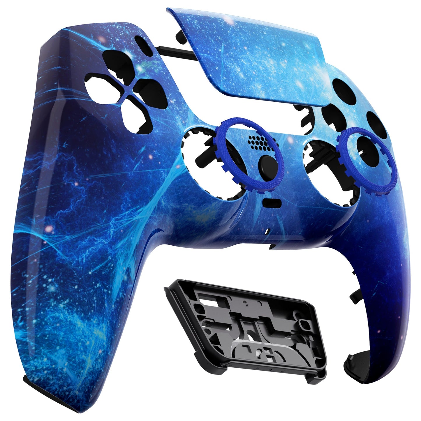 eXtremeRate LUNA Redesigned Replacement Front Shell with Touchpad Compatible with PS5 Controller BDM-010/020/030/040 - Blue Nebula eXtremeRate