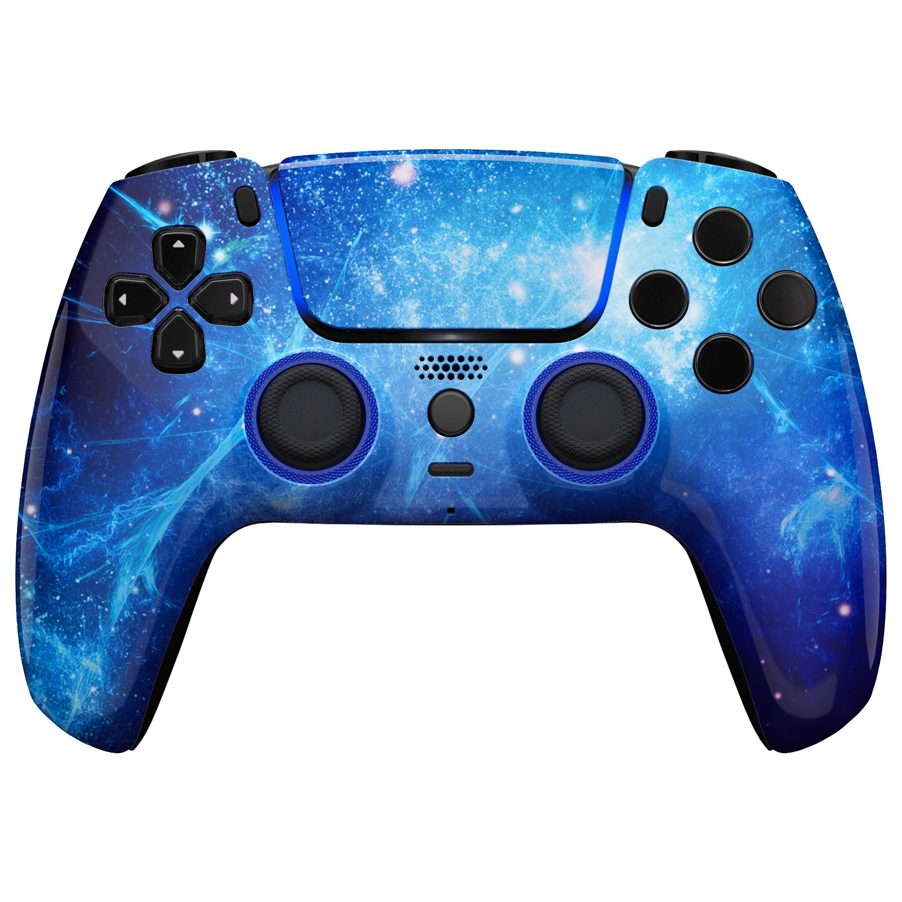 eXtremeRate LUNA Redesigned Replacement Front Shell with Touchpad Compatible with PS5 Controller BDM-010/020/030/040 - Blue Nebula eXtremeRate