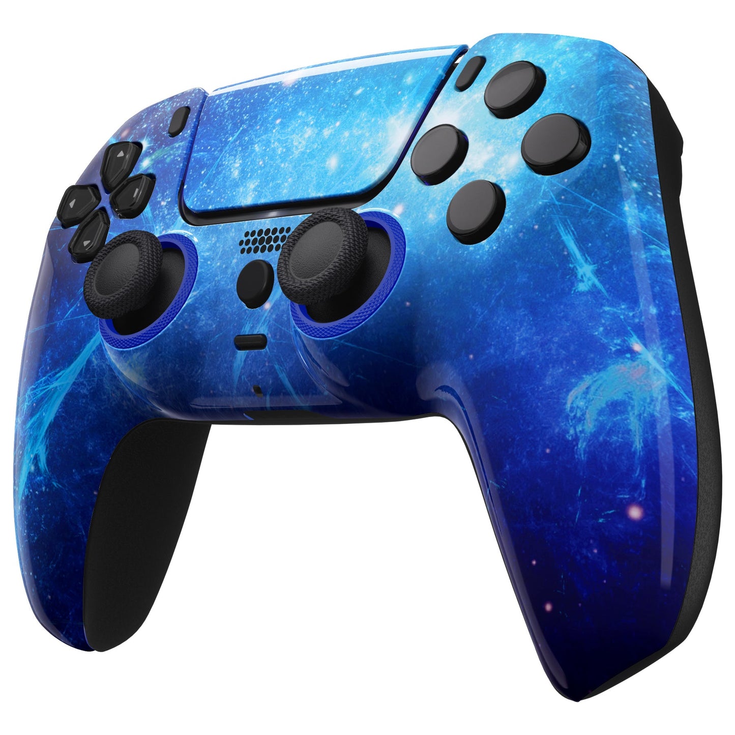 eXtremeRate LUNA Redesigned Replacement Front Shell with Touchpad Compatible with PS5 Controller BDM-010/020/030/040 - Blue Nebula eXtremeRate