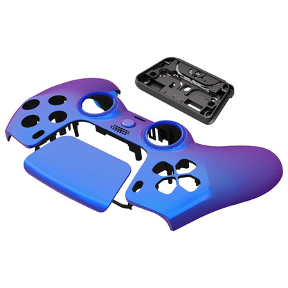 eXtremeRate LUNA Redesigned Replacement Front Shell with Touchpad Compatible with PS5 Controller BDM-010/020/030/040 - Chameleon Purple Blue eXtremeRate