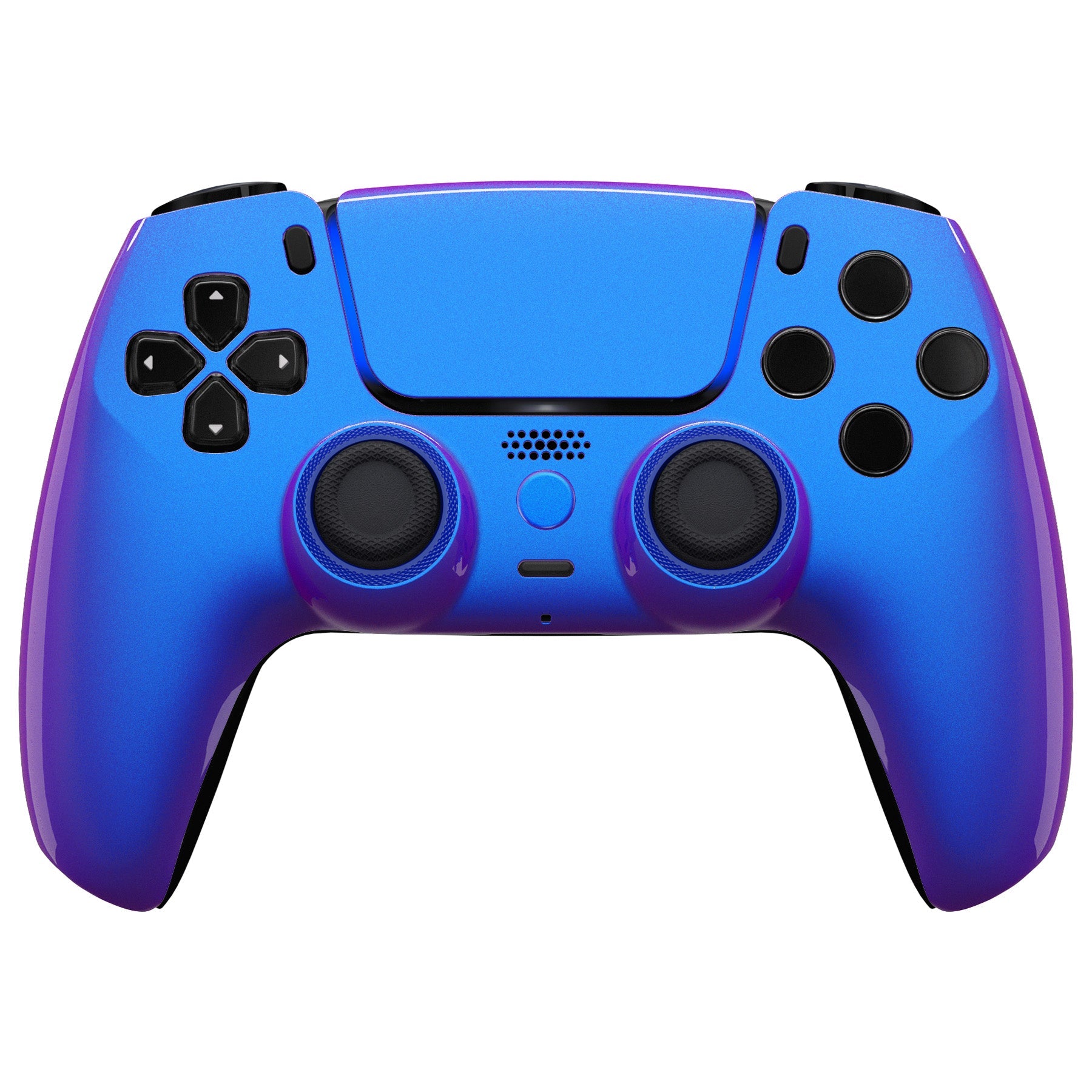 eXtremeRate LUNA Redesigned Replacement Front Shell with Touchpad Compatible with PS5 Controller BDM-010/020/030/040 - Chameleon Purple Blue eXtremeRate