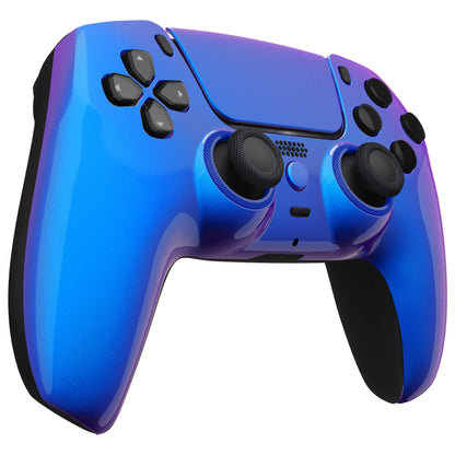 eXtremeRate LUNA Redesigned Replacement Front Shell with Touchpad Compatible with PS5 Controller BDM-010/020/030/040 - Chameleon Purple Blue eXtremeRate