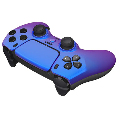 eXtremeRate LUNA Redesigned Replacement Front Shell with Touchpad Compatible with PS5 Controller BDM-010/020/030/040 - Chameleon Purple Blue eXtremeRate