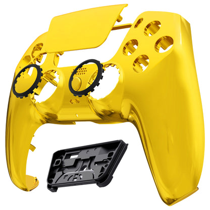 eXtremeRate LUNA Redesigned Replacement Front Shell with Touchpad Compatible with PS5 Controller BDM-010/020/030/040 - Chrome Gold eXtremeRate