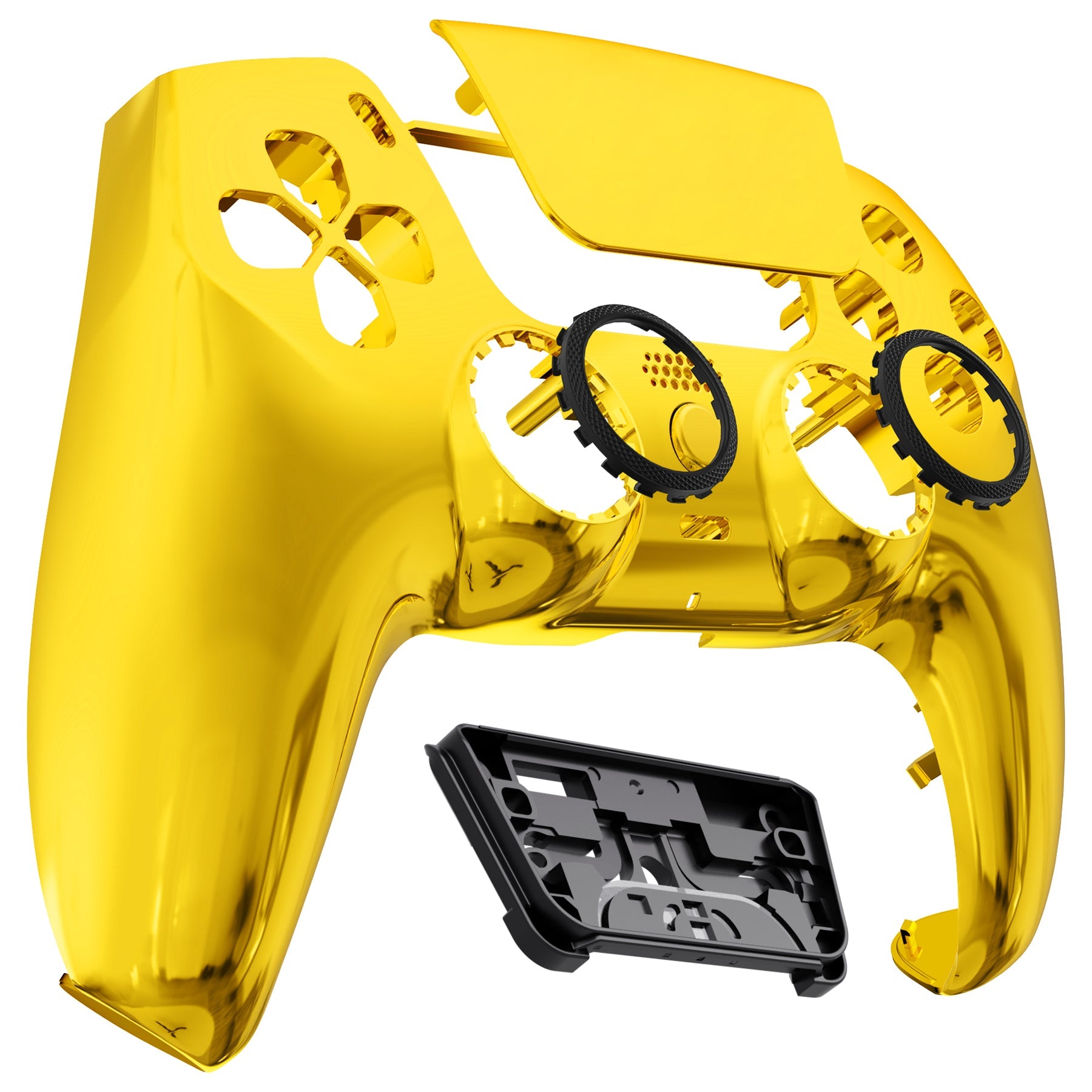 eXtremeRate LUNA Redesigned Replacement Front Shell with Touchpad Compatible with PS5 Controller BDM-010/020/030/040 - Chrome Gold eXtremeRate