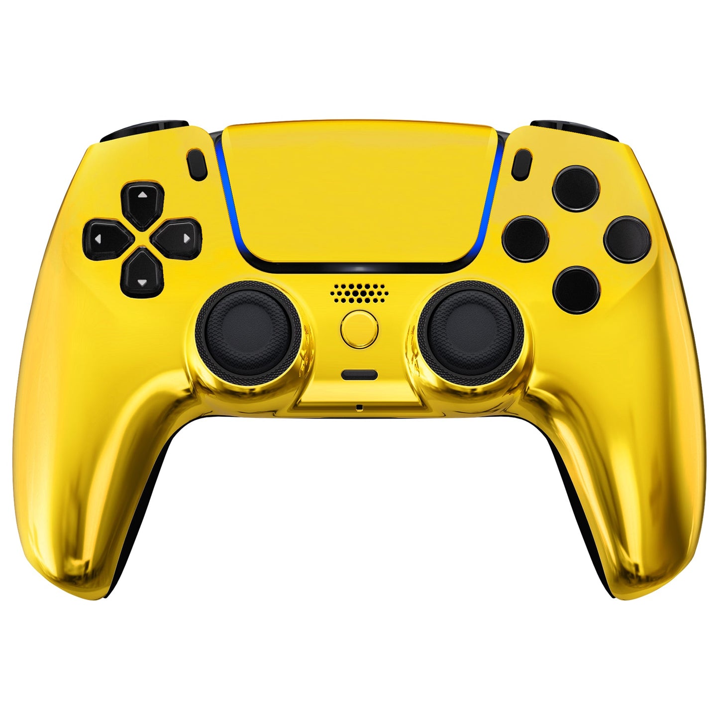 eXtremeRate LUNA Redesigned Replacement Front Shell with Touchpad Compatible with PS5 Controller BDM-010/020/030/040 - Chrome Gold eXtremeRate