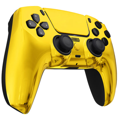 eXtremeRate LUNA Redesigned Replacement Front Shell with Touchpad Compatible with PS5 Controller BDM-010/020/030/040 - Chrome Gold eXtremeRate