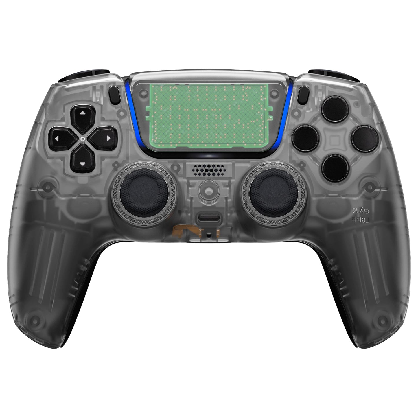 eXtremeRate LUNA Redesigned Replacement Front Shell with Touchpad Compatible with PS5 Controller BDM-010/020/030/040 - Clear Black eXtremeRate