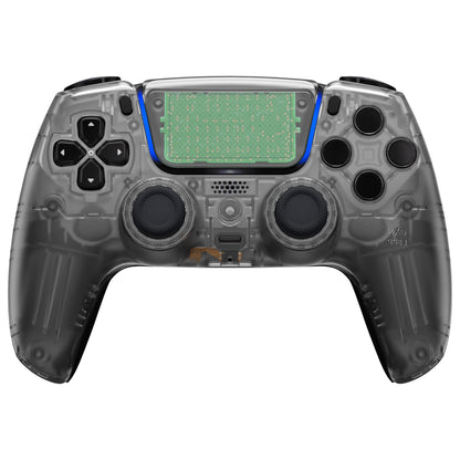 eXtremeRate LUNA Redesigned Replacement Front Shell with Touchpad Compatible with PS5 Controller BDM-010/020/030/040 - Clear Black eXtremeRate