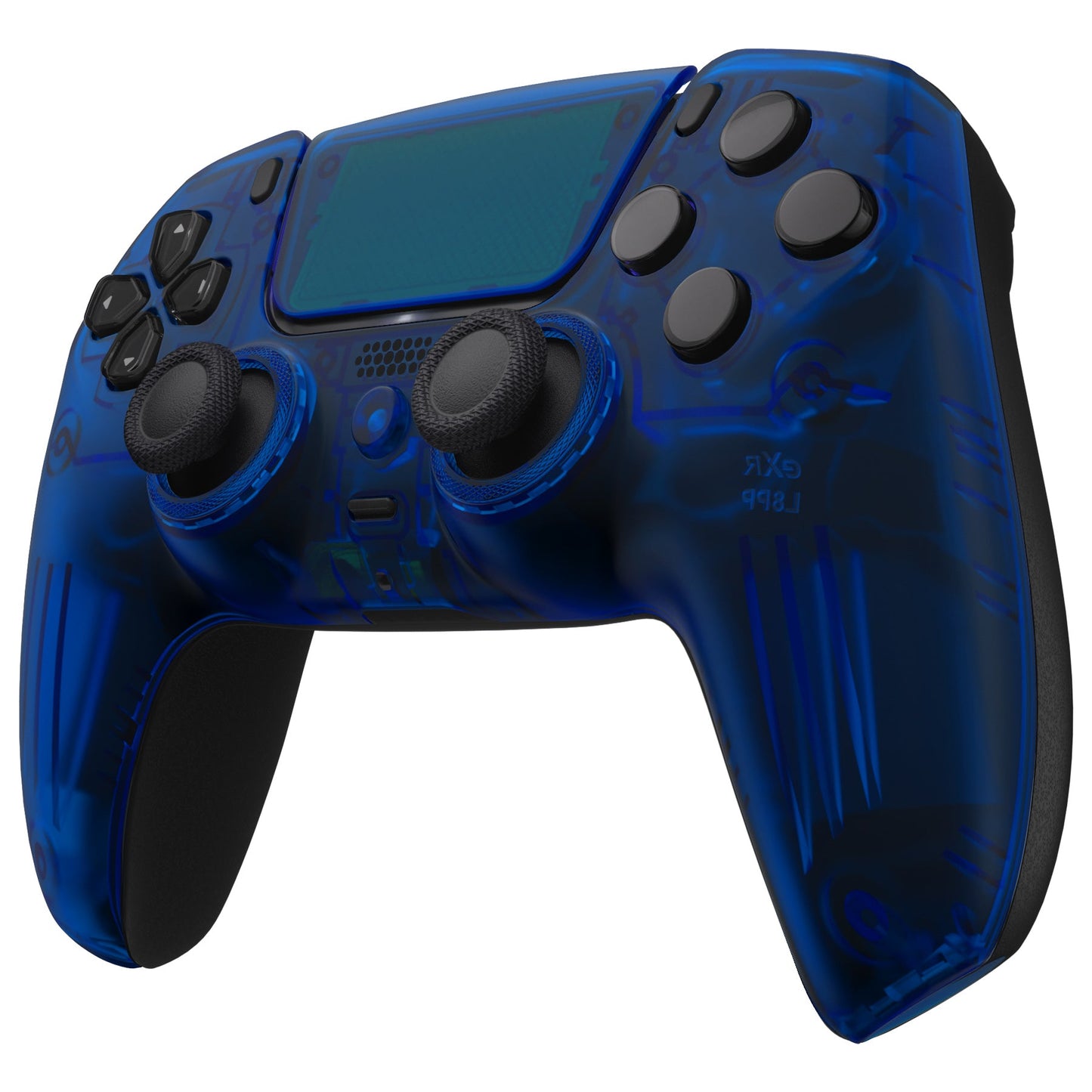 eXtremeRate LUNA Redesigned Replacement Front Shell with Touchpad Compatible with PS5 Controller BDM-010/020/030/040 - Clear Blue eXtremeRate