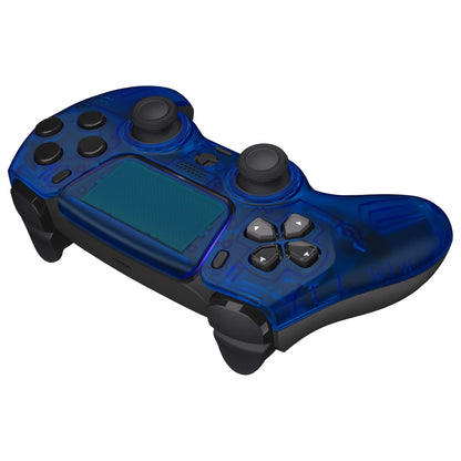 eXtremeRate LUNA Redesigned Replacement Front Shell with Touchpad Compatible with PS5 Controller BDM-010/020/030/040 - Clear Blue eXtremeRate