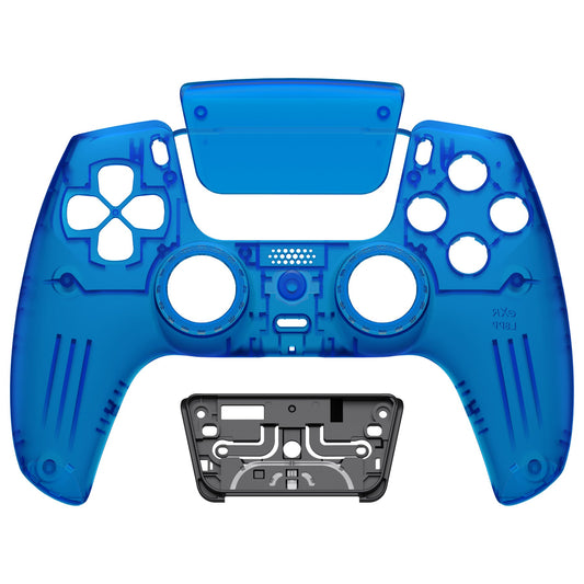 eXtremeRate LUNA Redesigned Replacement Front Shell with Touchpad Compatible with PS5 Controller BDM-010/020/030/040 - Clear Blue eXtremeRate