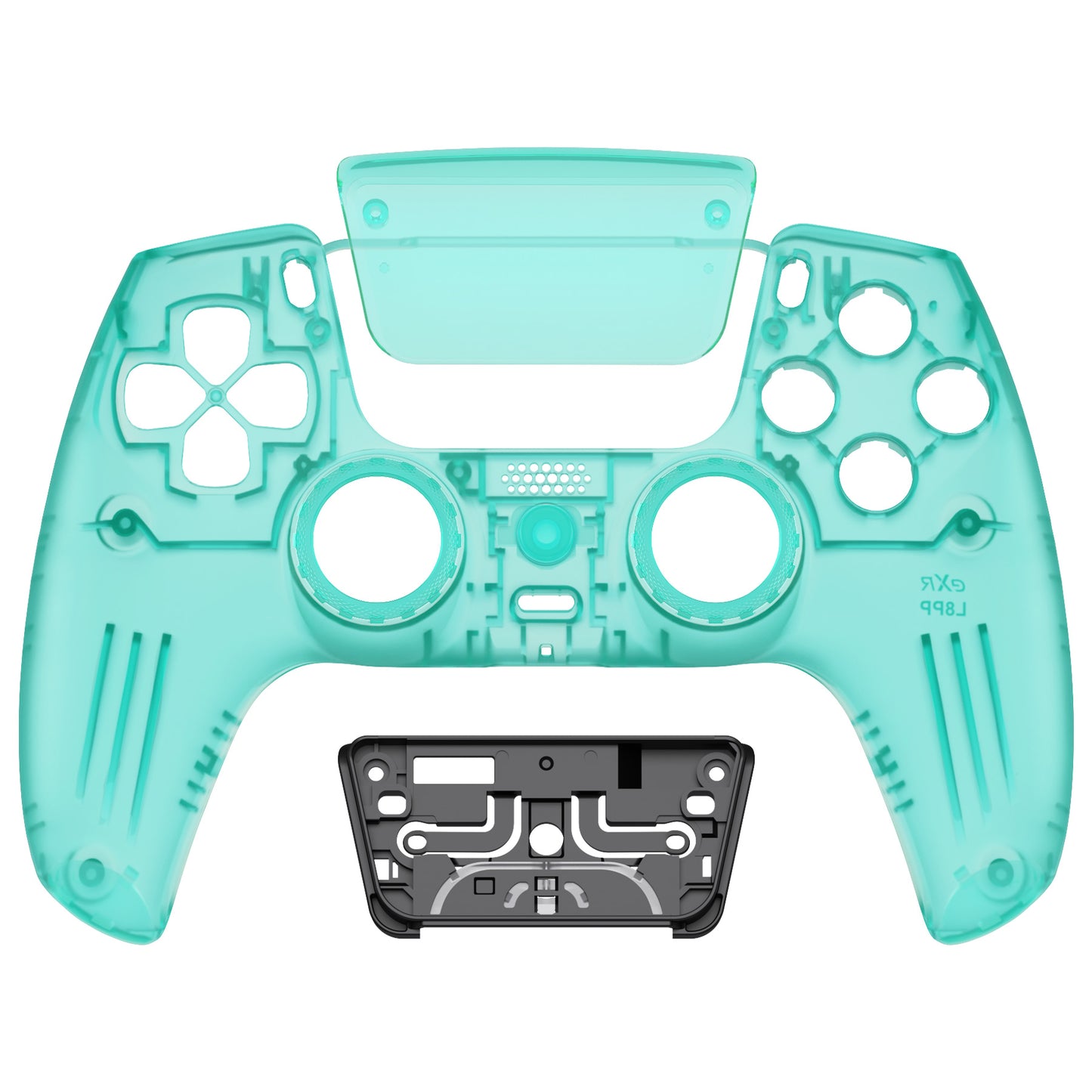 eXtremeRate PS5コントローラーBDM-010/020/030/040/050対応LUNA再設計交換対応用フロントシェル＆タッチパッド【エメラルドグリーン】