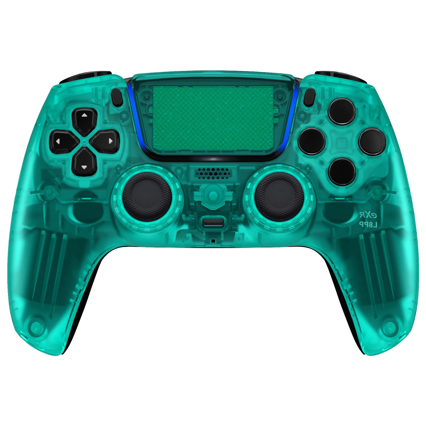 eXtremeRate PS5コントローラーBDM-010/020/030/040/050対応LUNA再設計交換対応用フロントシェル＆タッチパッド【エメラルドグリーン】