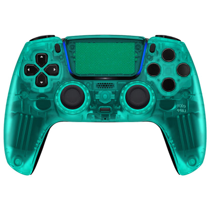 eXtremeRate PS5コントローラーBDM-010/020/030/040/050対応LUNA再設計交換対応用フロントシェル＆タッチパッド【エメラルドグリーン】