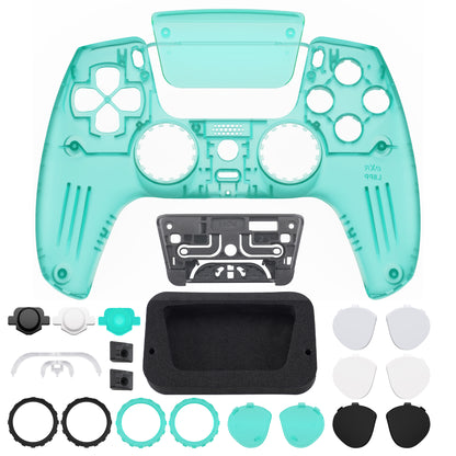 eXtremeRate PS5コントローラーBDM-010/020/030/040/050対応LUNA再設計交換対応用フロントシェル＆タッチパッド【エメラルドグリーン】