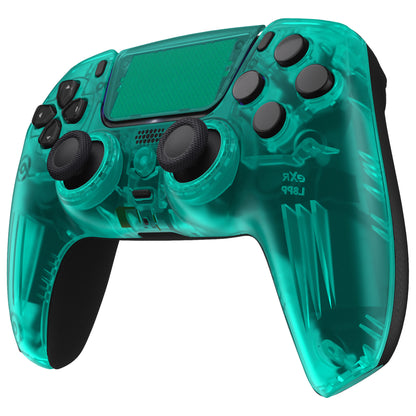 eXtremeRate PS5コントローラーBDM-010/020/030/040/050対応LUNA再設計交換対応用フロントシェル＆タッチパッド【エメラルドグリーン】