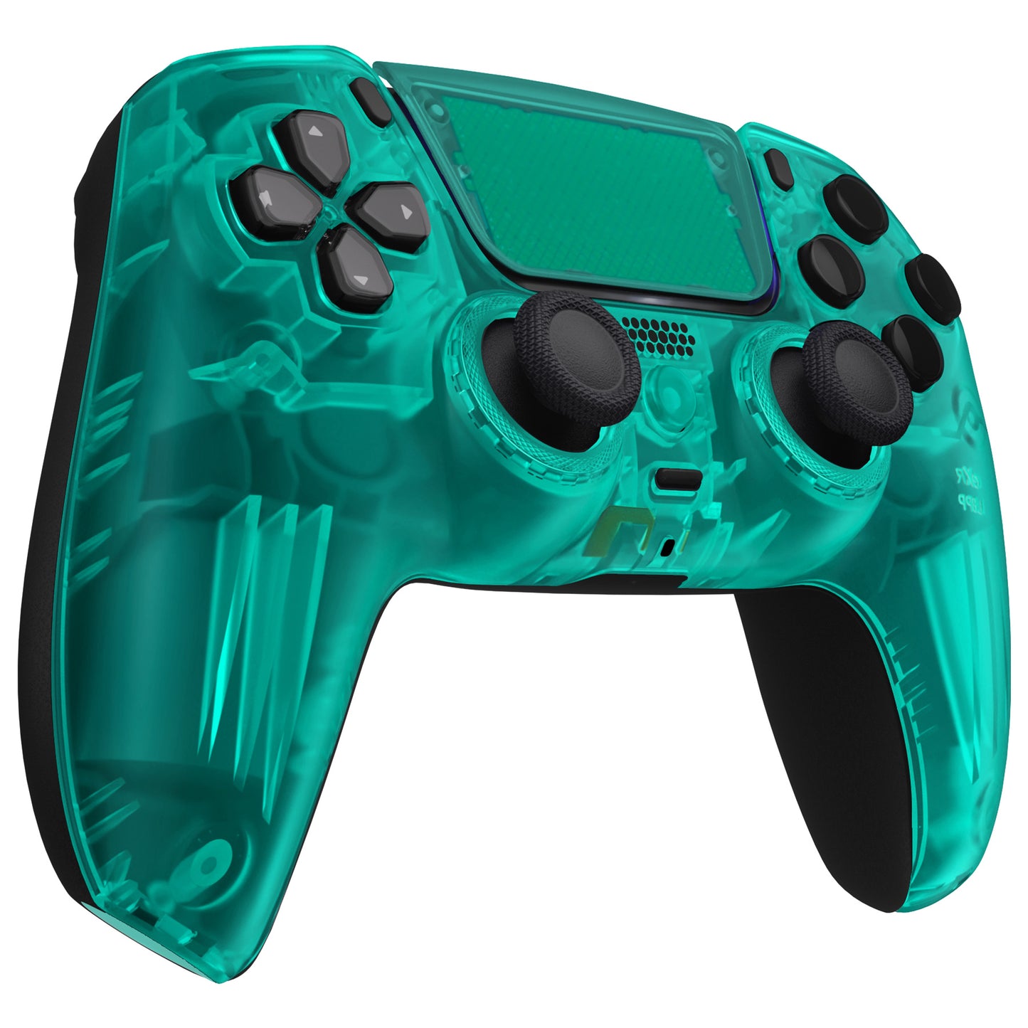 eXtremeRate PS5コントローラーBDM-010/020/030/040/050対応LUNA再設計交換対応用フロントシェル＆タッチパッド【エメラルドグリーン】