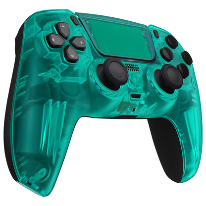 eXtremeRate PS5コントローラーBDM-010/020/030/040/050対応LUNA再設計交換対応用フロントシェル＆タッチパッド【エメラルドグリーン】