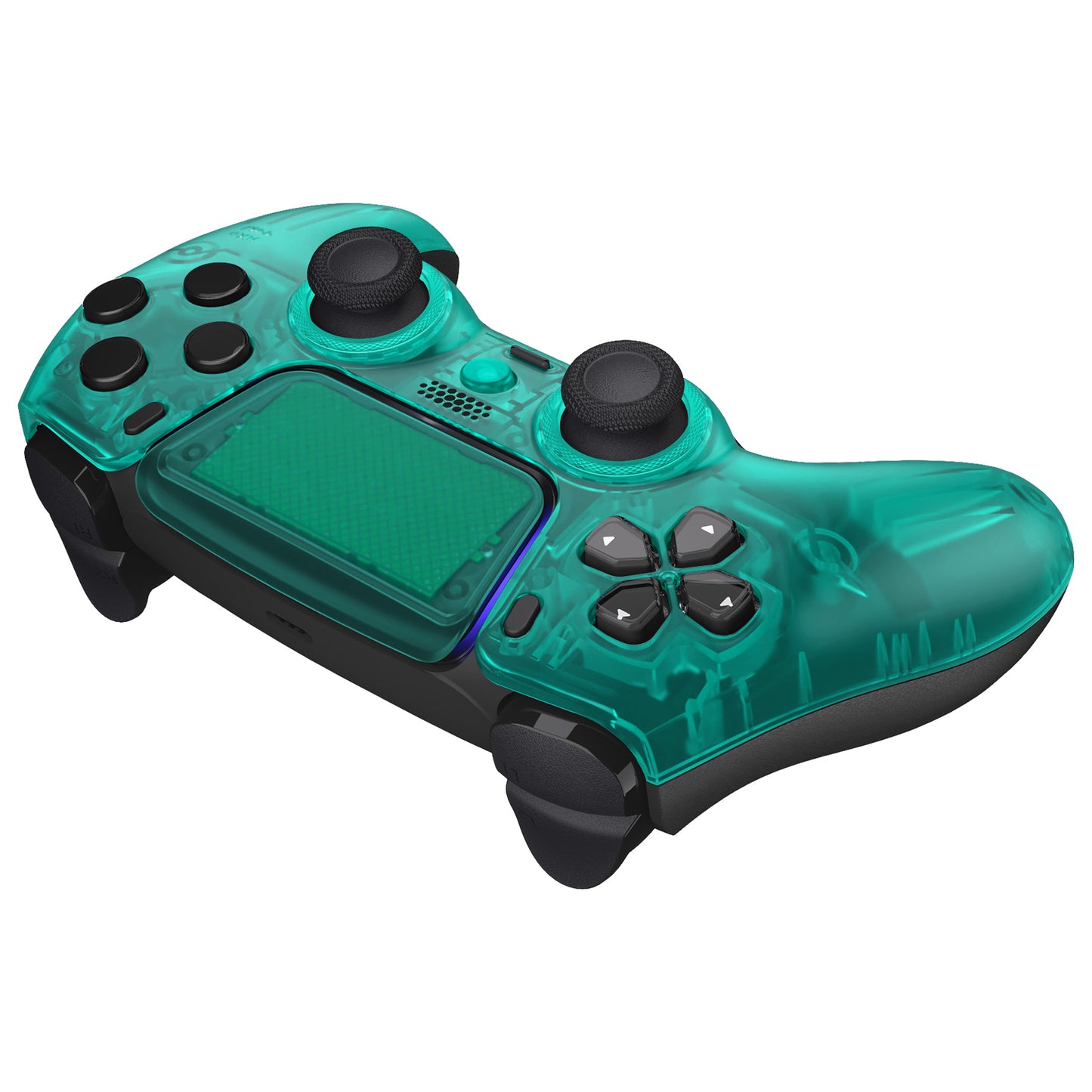 eXtremeRate PS5コントローラーBDM-010/020/030/040/050対応LUNA再設計交換対応用フロントシェル＆タッチパッド【エメラルドグリーン】