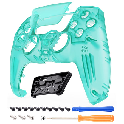 eXtremeRate PS5コントローラーBDM-010/020/030/040/050対応LUNA再設計交換対応用フロントシェル＆タッチパッド【エメラルドグリーン】