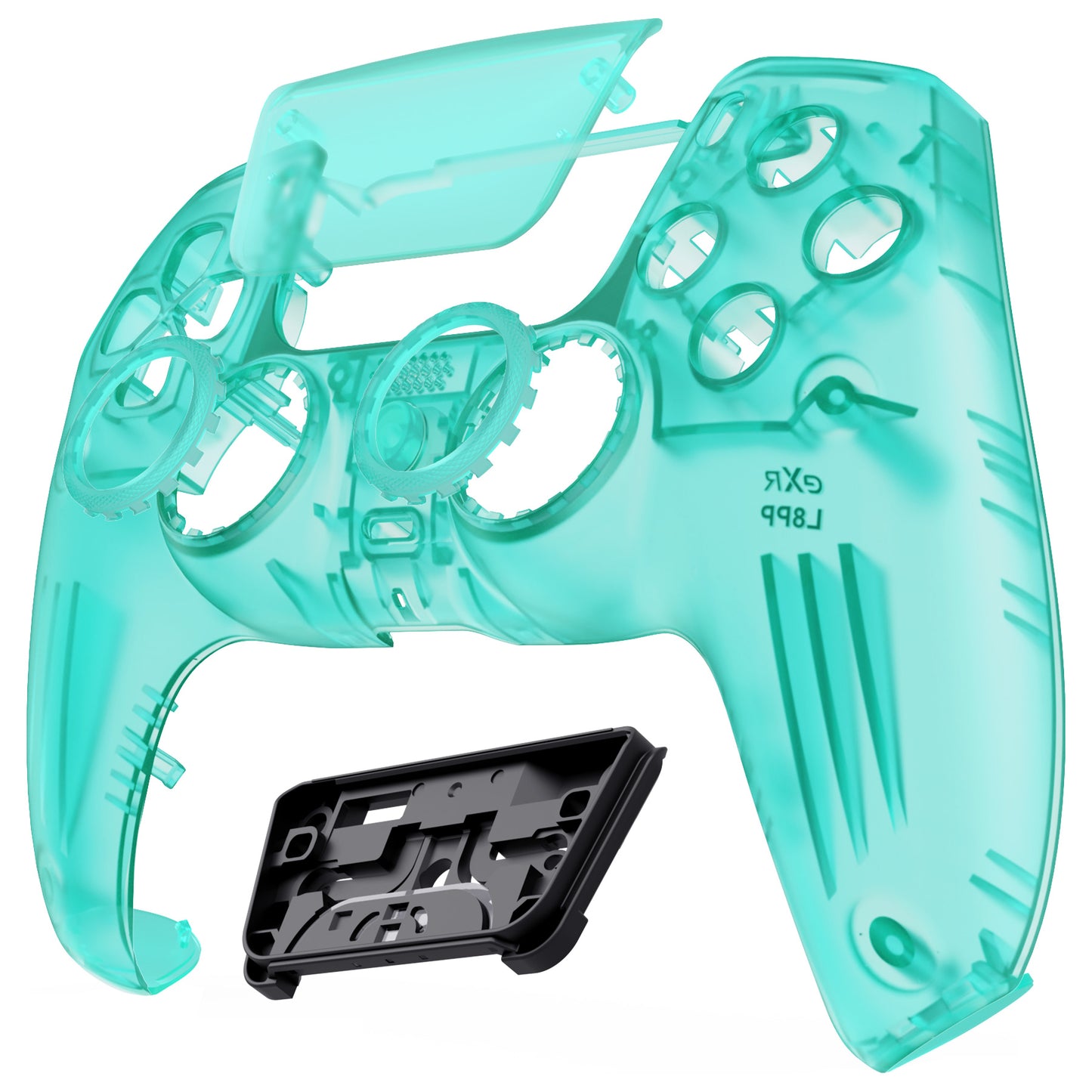 eXtremeRate PS5コントローラーBDM-010/020/030/040/050対応LUNA再設計交換対応用フロントシェル＆タッチパッド【エメラルドグリーン】