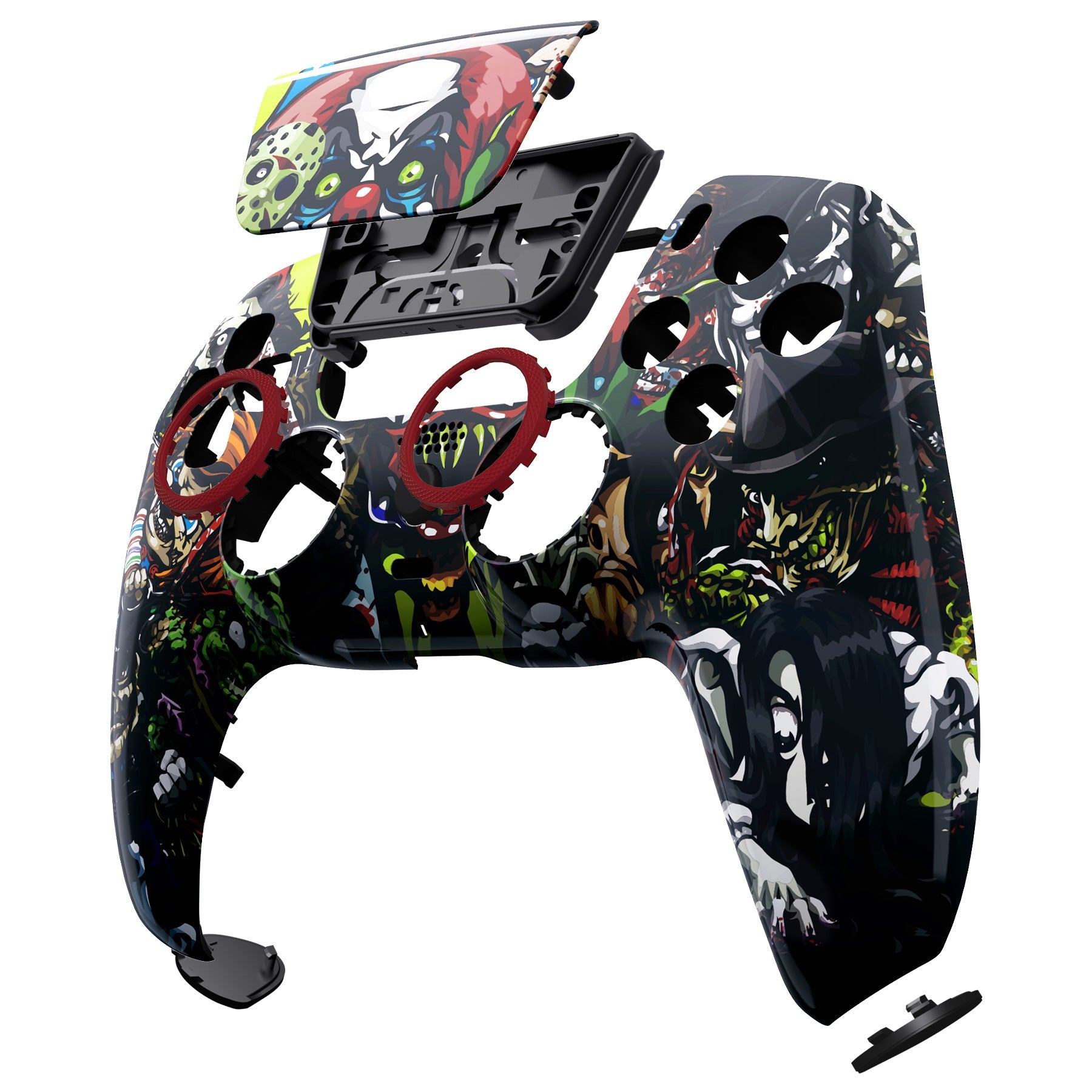 eXtremeRate LUNA Redesigned Replacement Front Shell with Touchpad Compatible with PS5 Controller BDM-010/020/030/040 - Scary Party eXtremeRate