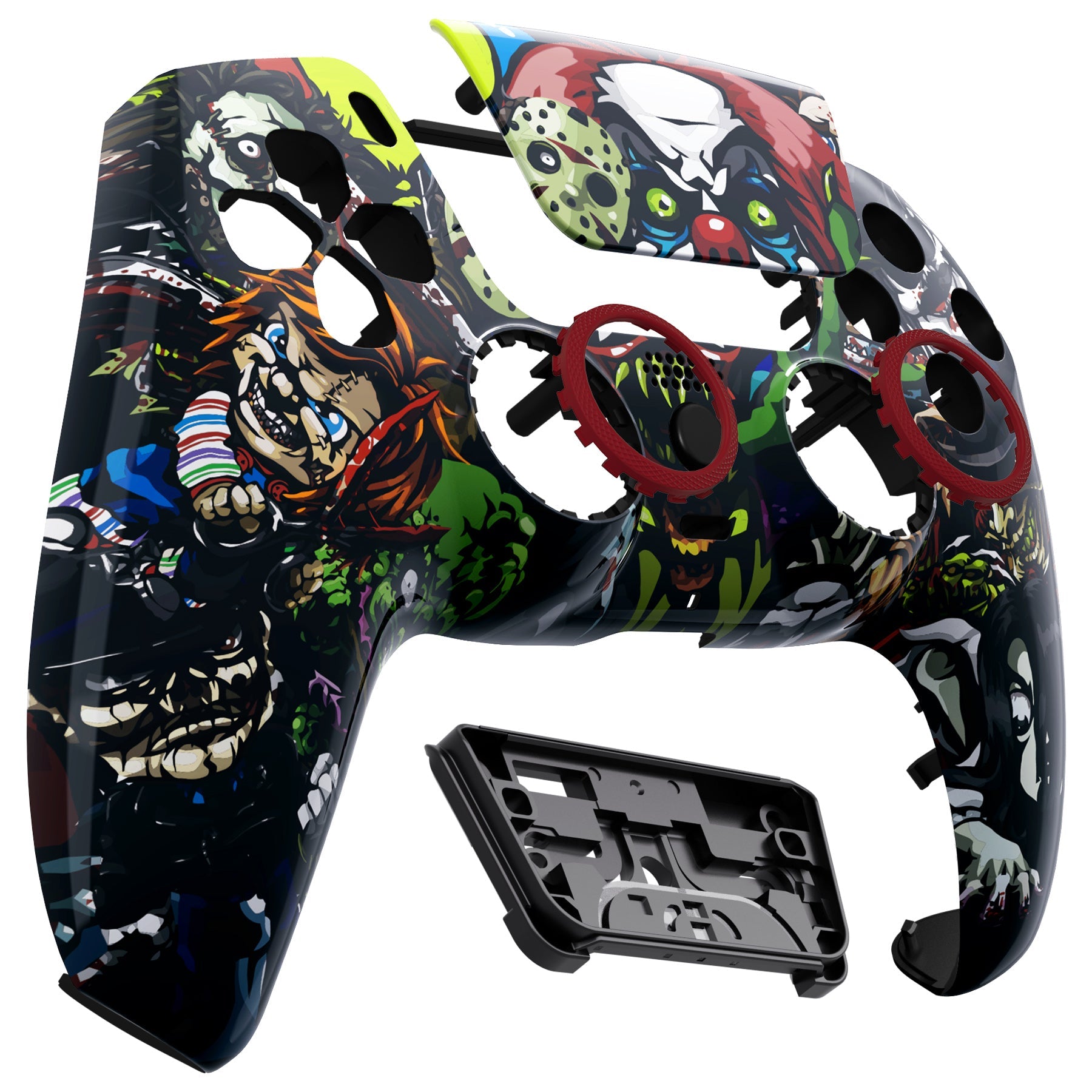 eXtremeRate LUNA Redesigned Replacement Front Shell with Touchpad Compatible with PS5 Controller BDM-010/020/030/040 - Scary Party eXtremeRate