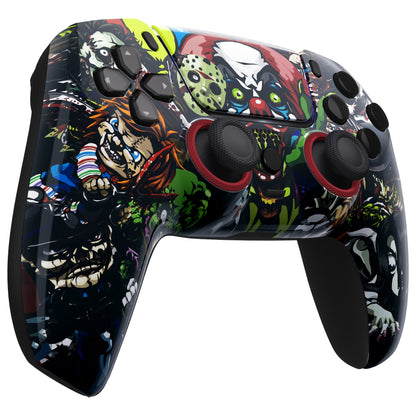 eXtremeRate LUNA Redesigned Replacement Front Shell with Touchpad Compatible with PS5 Controller BDM-010/020/030/040 - Scary Party eXtremeRate