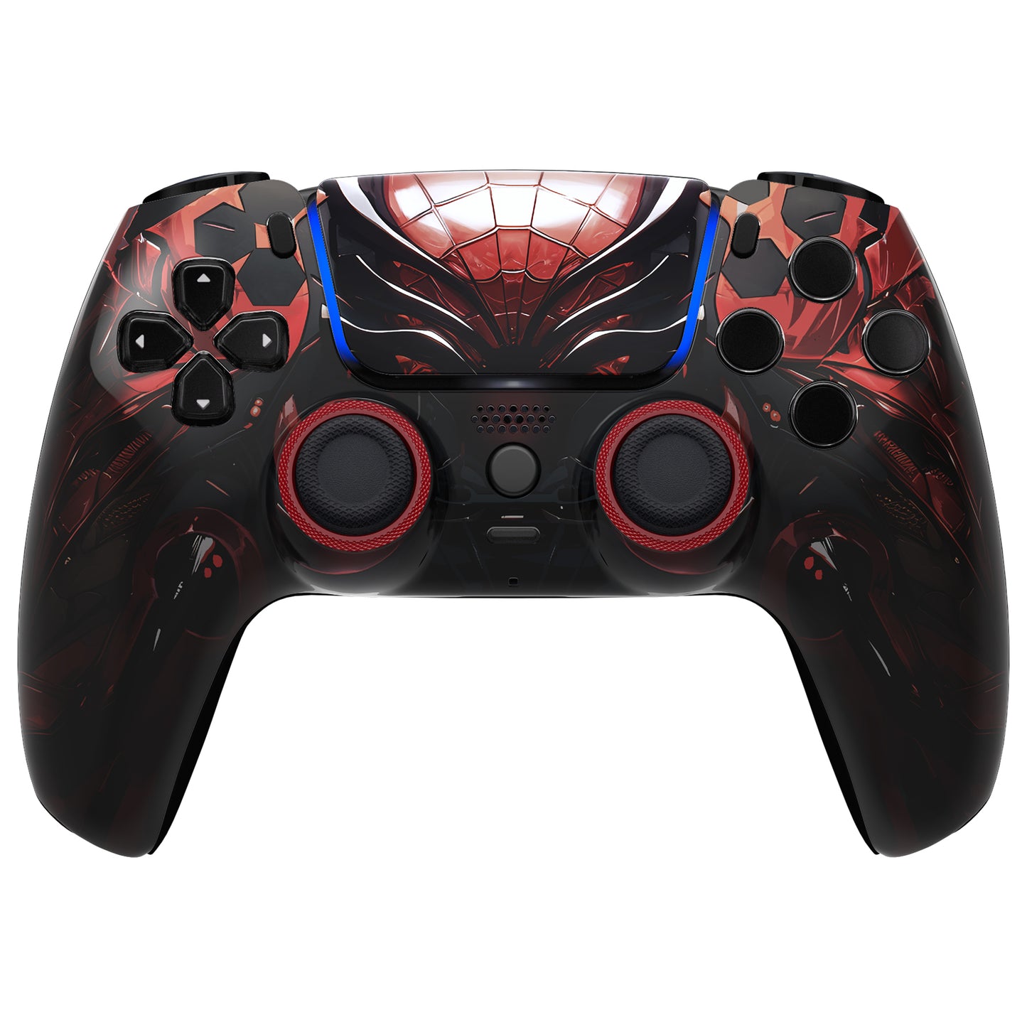 eXtremeRate PS5コントローラーBDM-010/020/030/040/050/060対応LUNA再設計交換対応用フロントシェル＆タッチパッド【マシンスパイダー】