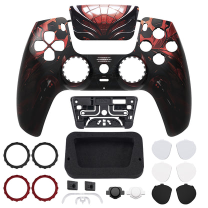 eXtremeRate PS5コントローラーBDM-010/020/030/040/050/060対応LUNA再設計交換対応用フロントシェル＆タッチパッド【マシンスパイダー】