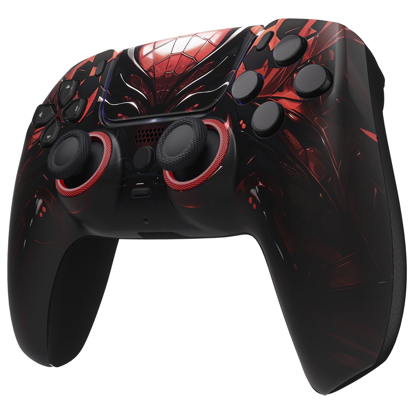 eXtremeRate PS5コントローラーBDM-010/020/030/040/050/060対応LUNA再設計交換対応用フロントシェル＆タッチパッド【マシンスパイダー】