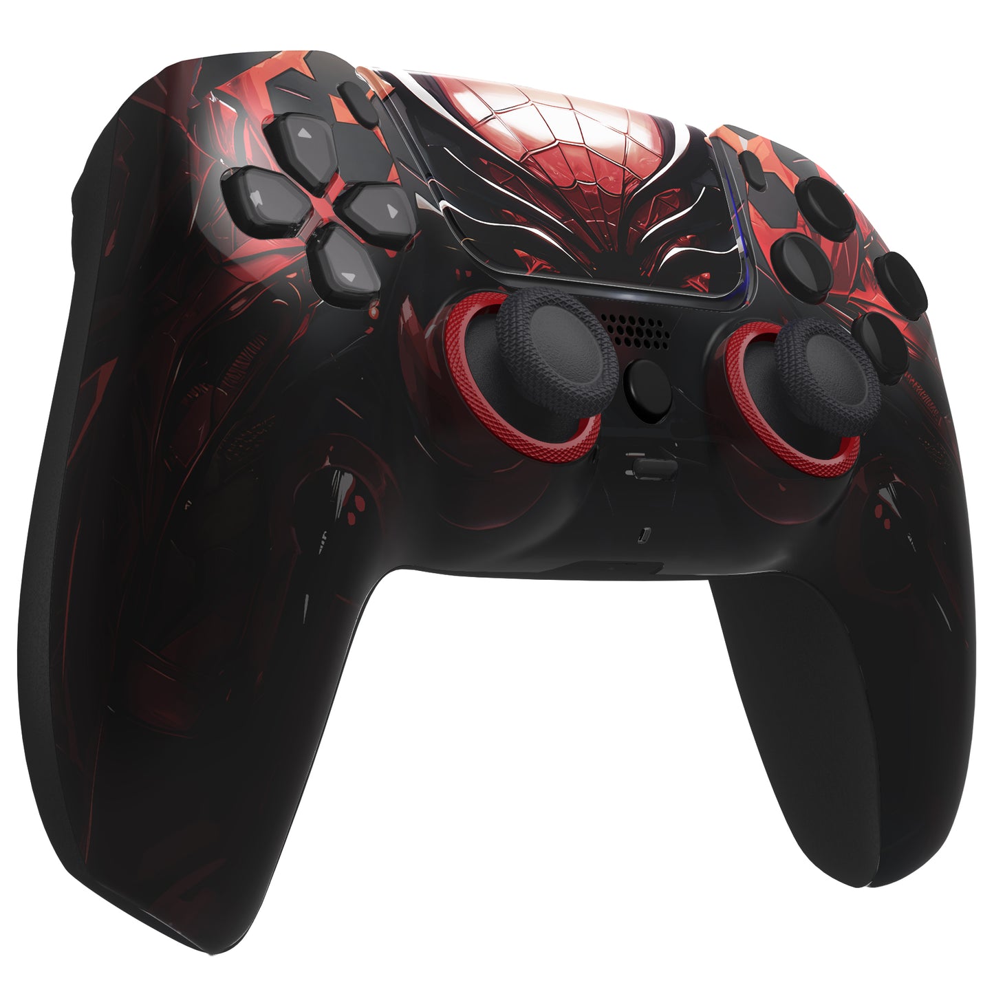 eXtremeRate PS5コントローラーBDM-010/020/030/040/050/060対応LUNA再設計交換対応用フロントシェル＆タッチパッド【マシンスパイダー】