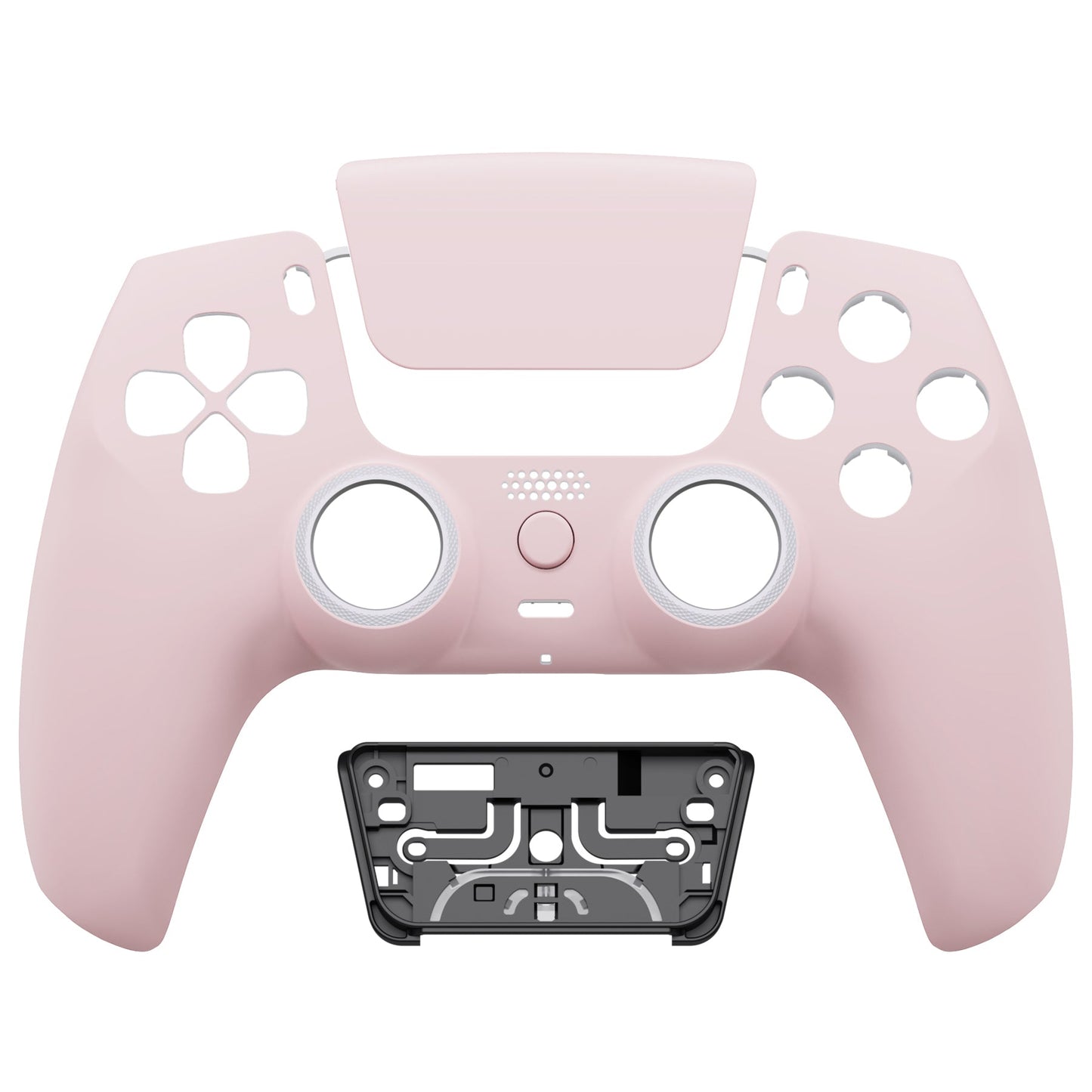 eXtremeRate LUNA Redesigned Replacement Front Shell with Touchpad Compatible with PS5 Controller BDM-010 BDM-020 BDM-030 - Cherry Blossoms Pink eXtremeRate