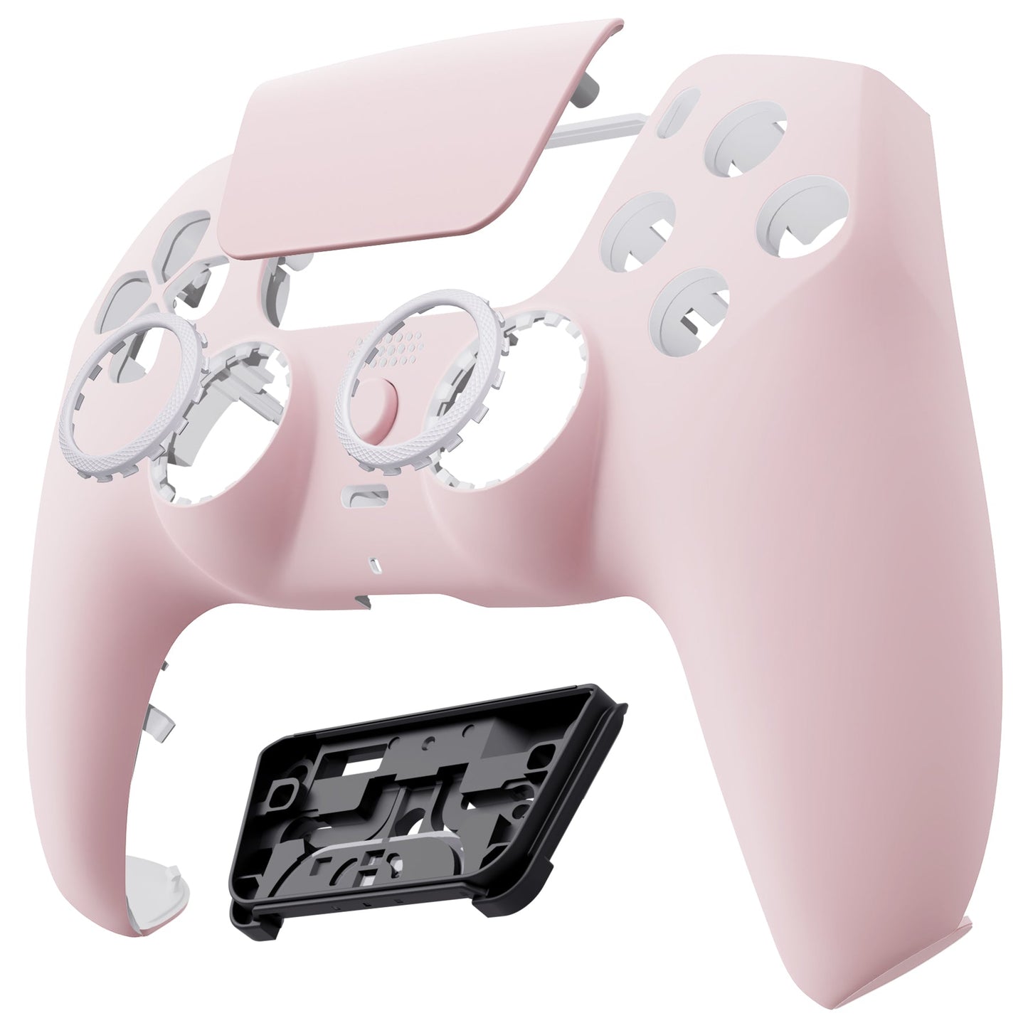 eXtremeRate LUNA Redesigned Replacement Front Shell with Touchpad Compatible with PS5 Controller BDM-010 BDM-020 BDM-030 - Cherry Blossoms Pink eXtremeRate