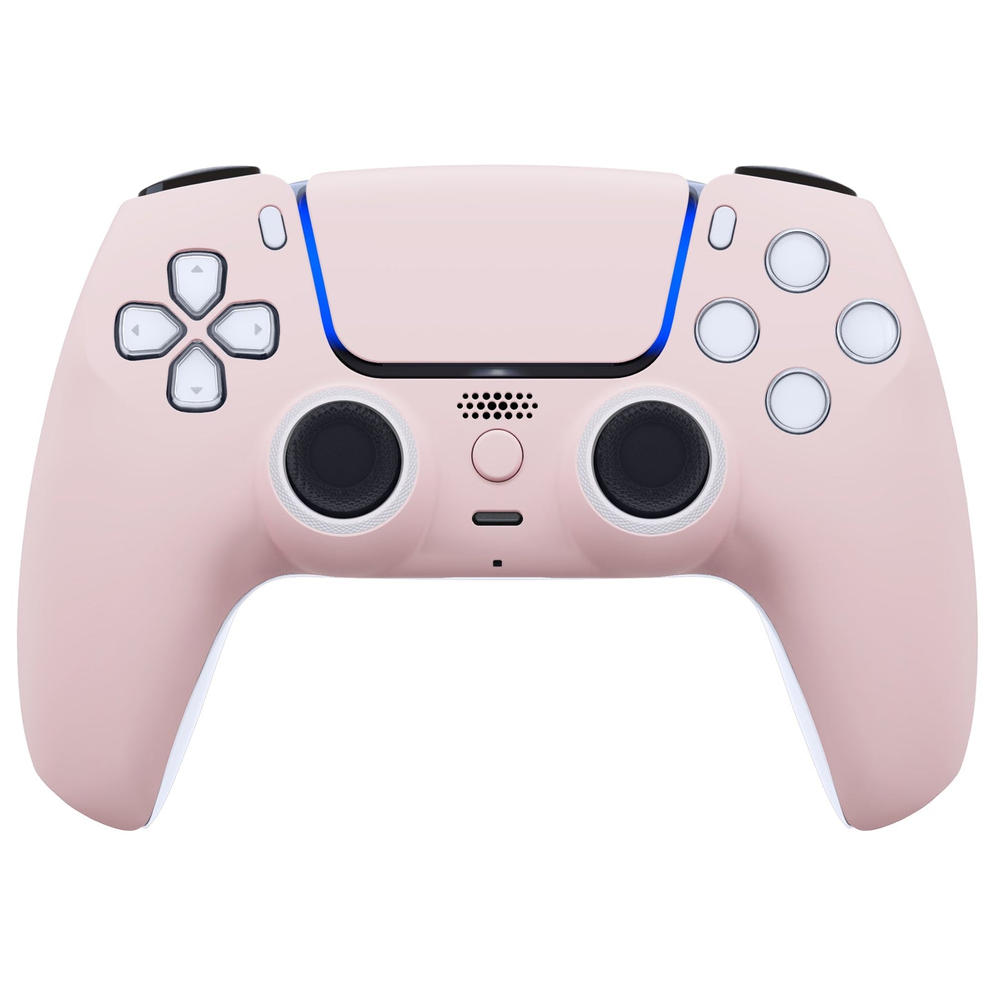 eXtremeRate LUNA Redesigned Replacement Front Shell with Touchpad Compatible with PS5 Controller BDM-010 BDM-020 BDM-030 - Cherry Blossoms Pink eXtremeRate