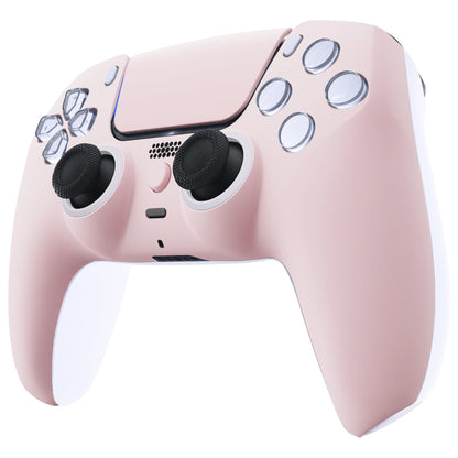 eXtremeRate LUNA Redesigned Replacement Front Shell with Touchpad Compatible with PS5 Controller BDM-010 BDM-020 BDM-030 - Cherry Blossoms Pink eXtremeRate