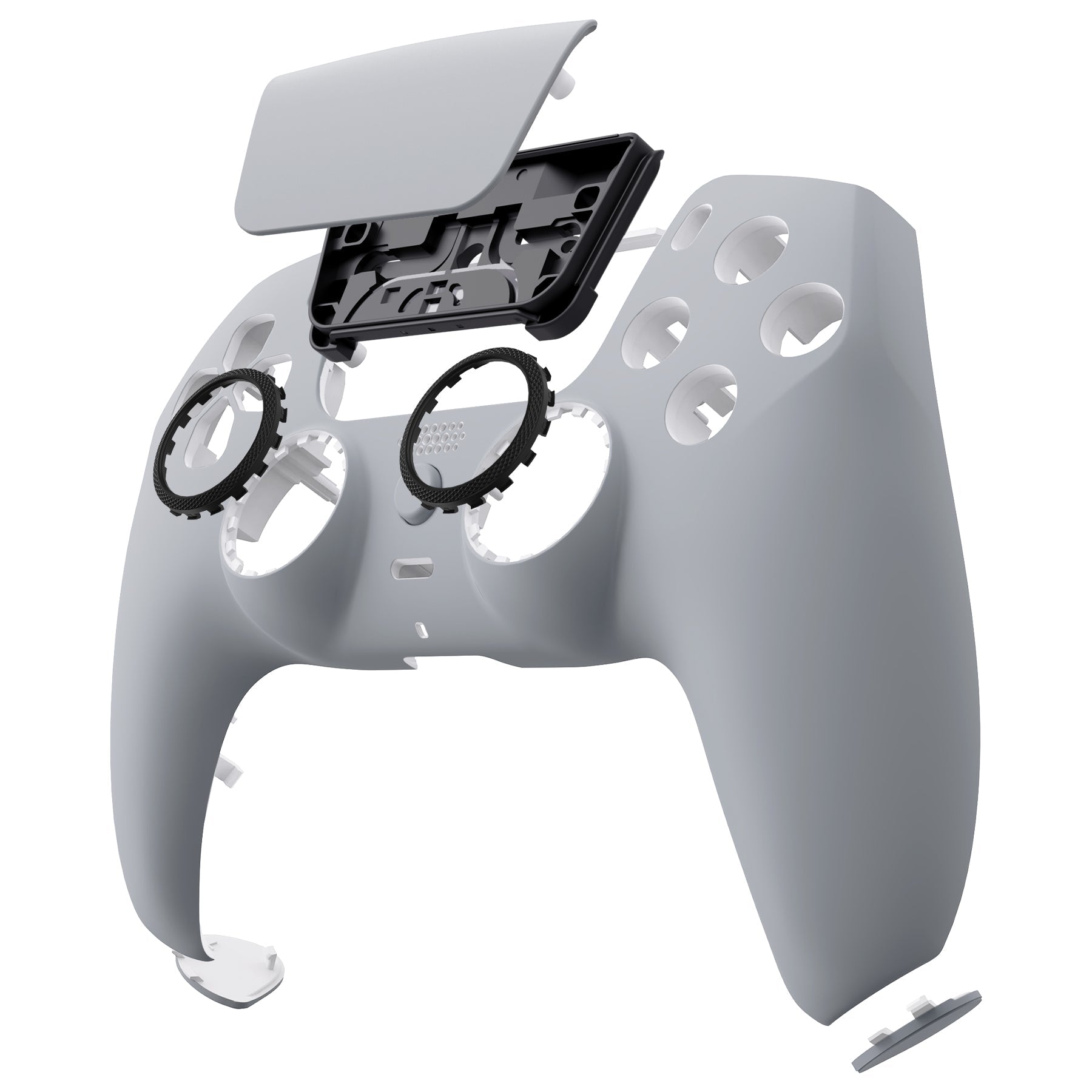 eXtremeRate LUNA Redesigned Replacement Front Shell with Touchpad Compatible with PS5 Controller BDM-010 BDM-020 BDM-030 - New Hope Gray eXtremeRate