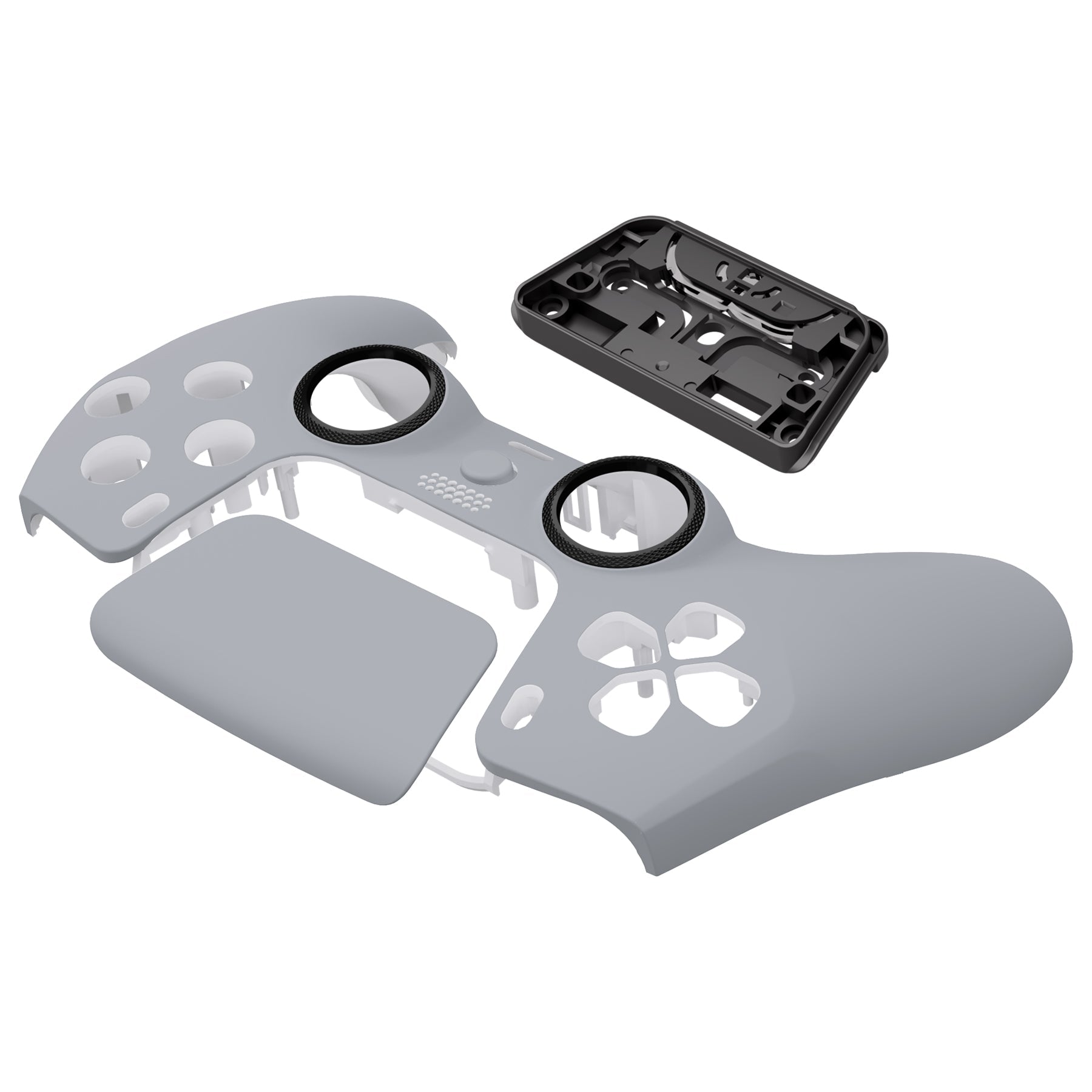 eXtremeRate LUNA Redesigned Replacement Front Shell with Touchpad Compatible with PS5 Controller BDM-010 BDM-020 BDM-030 - New Hope Gray eXtremeRate