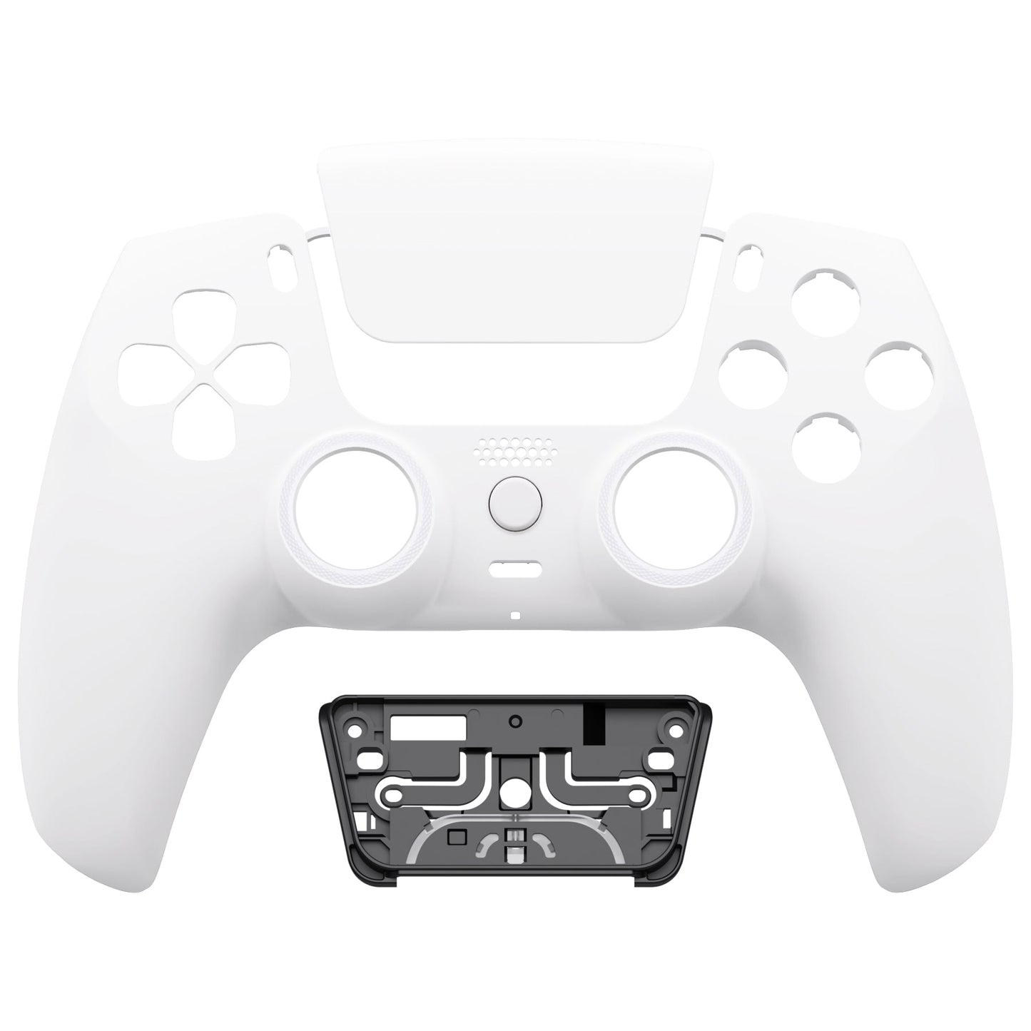 eXtremeRate LUNA Redesigned Replacement Front Shell with Touchpad Compatible with PS5 Controller BDM-010 BDM-020 BDM-030 - White eXtremeRate